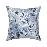 Floral Chinoiserie -indigo (large)