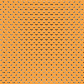 Geometric-Lily---grey-on-orange