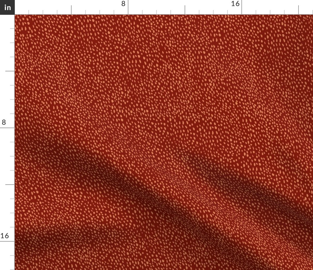 Armadillo Spots Terra Cotta on Red