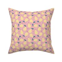 Seamless Pear Pattern on Pink 