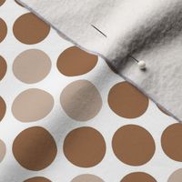 Polka dots browns cut and sew stocking