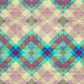 summer diagonal plaid canvas texture effect turquoise purple beige water sun sky psmge