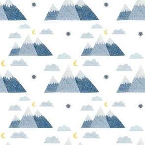 Hygge Mountains and Moon