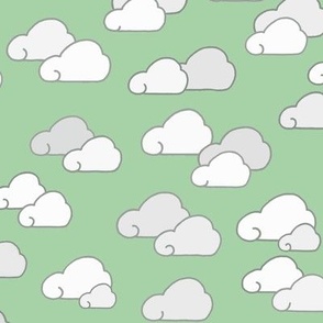 Cloudy Pastel Green
