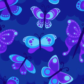 Fantastical Flutterbys (Blue & Dark Purple)