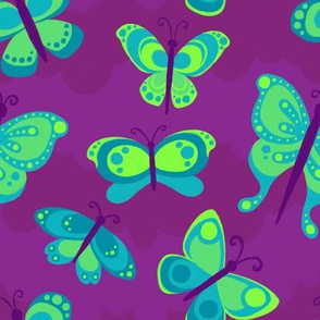 Fantastical Flutterbys (Lime Green & Purple)