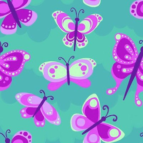 Fantastical Flutterbys (Teal & Purple)