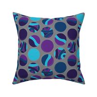 Flowing, Intersecting, Cool Colored Circles - Small