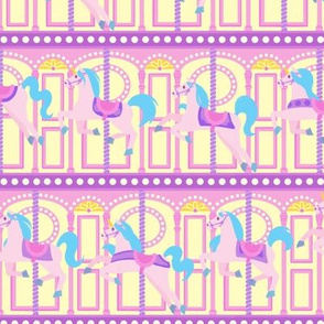 Continuous Carousel (Pastel Pink & Yellow)