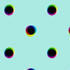 CMYK Polka Dots: Airy (Turquoise)