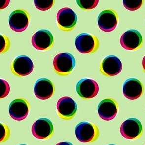 CMYK Polka Dots: Dense (Green)
