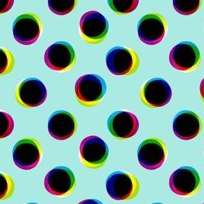 CMYK Polka Dots: Dense (Pastel Blue)