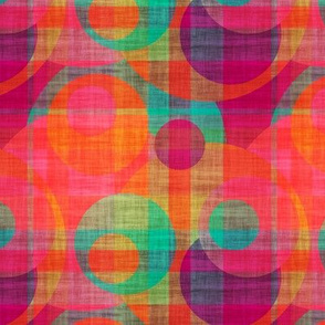 summer circles and plaid canvas texture effect tutti fruti water sun sky psmge