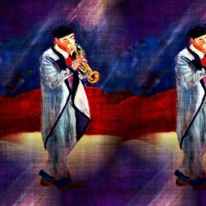 MUSICIAN CLOWN SEAMLESS CANVAS TEXTURED PSMGE