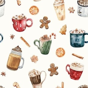 Hot Cocoa and Sweets - Hot Chocolate, Christmas, Gingerbread Cookies