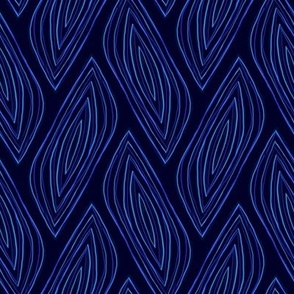 Abstract forms stripes woodgrain herringbone - light  cobalt dark blue  - small