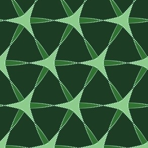 Triangular Grid with dots green
