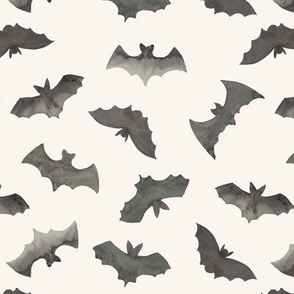 Watercolor Bats / Bone