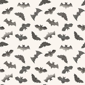 Small / Watercolor Bats / Bone