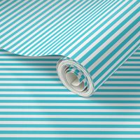 Turquoise blue thin horizontal stripes