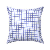 Hand Drawn Grid - Electric Blue on a White Background - 20x20