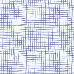 Hand Drawn Grid - Electric Blue on a White Background- 5x5