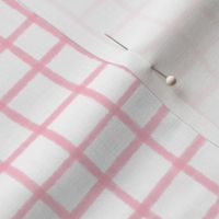 Hand Drawn Grid  - Cotton Candy Pink on a White Background -20x20