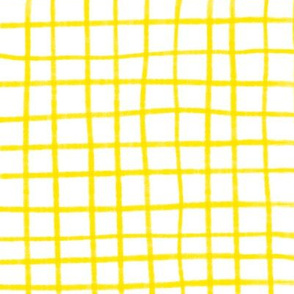 Hand Drawn Grid - Sunny Yellow - 20x20