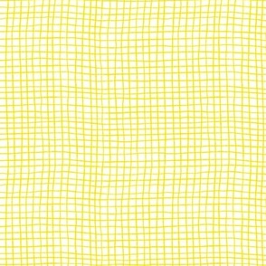 Hand Drawn Grid - Sunny Yellow on a White Background - 5x5