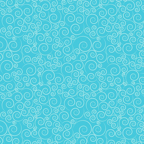 small scale spirals - zen spirals bohemian blue - spirals fabric