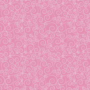 small scale spirals - zen spirals bohemian pink - spirals fabric