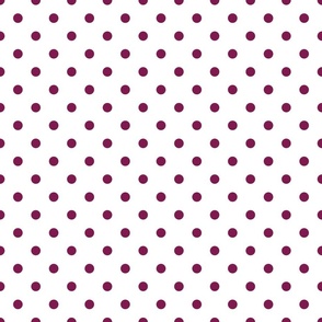 White With Plum Dots - Medium (Fall Rainbow Collection)