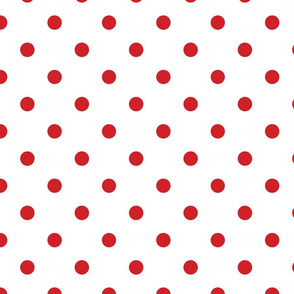 White With Red Dots - Large (Fall Rainbow Collection)