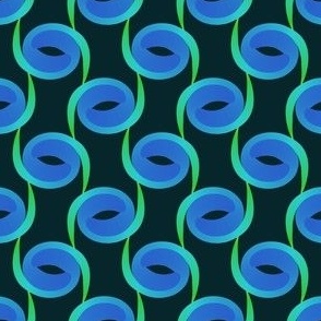 Retro  Blue green gradient Circles