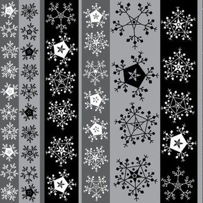 Snowflake  Stripes Gray