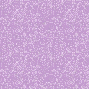 small scale spirals - zen spirals lavender light purple - spirals fabric