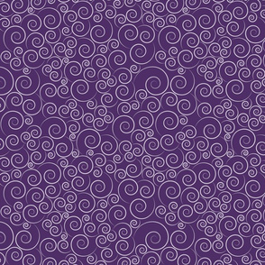 small scale spirals - zen spirals lavender purple - spirals fabric