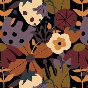 Scandi Berries + Flowers in Brown