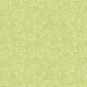 small scale spirals - zen spirals lavender light green - spirals fabric