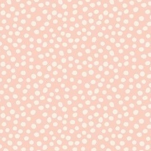(small) tossed polka dot sprinkles - off-white on blush pink