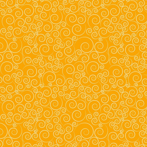 small scale spirals - zen spirals yellow IV - spirals fabric