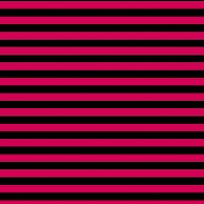 Horizontal Bengal Stripe Pattern - Ruby and Black