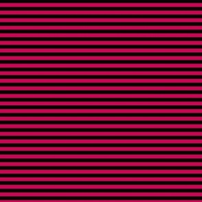 Small Horizontal Bengal Stripe Pattern - Ruby and Black