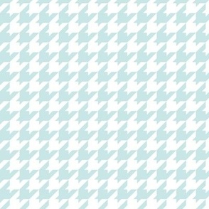 Houndstooth Pattern - Light Cyan and White