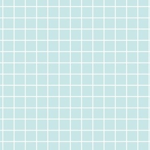 Grid Pattern - Light Cyan and White