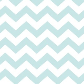 Chevron Pattern - Light Cyan and White