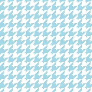 Houndstooth Pattern - Arctic Blue and White