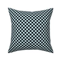 Checker Pattern - Light Cyan and Midnight Black