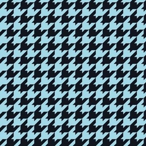 Houndstooth Pattern - Arctic Blue and Midnight Black