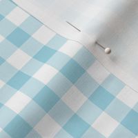 Gingham Pattern - Arctic Blue and White